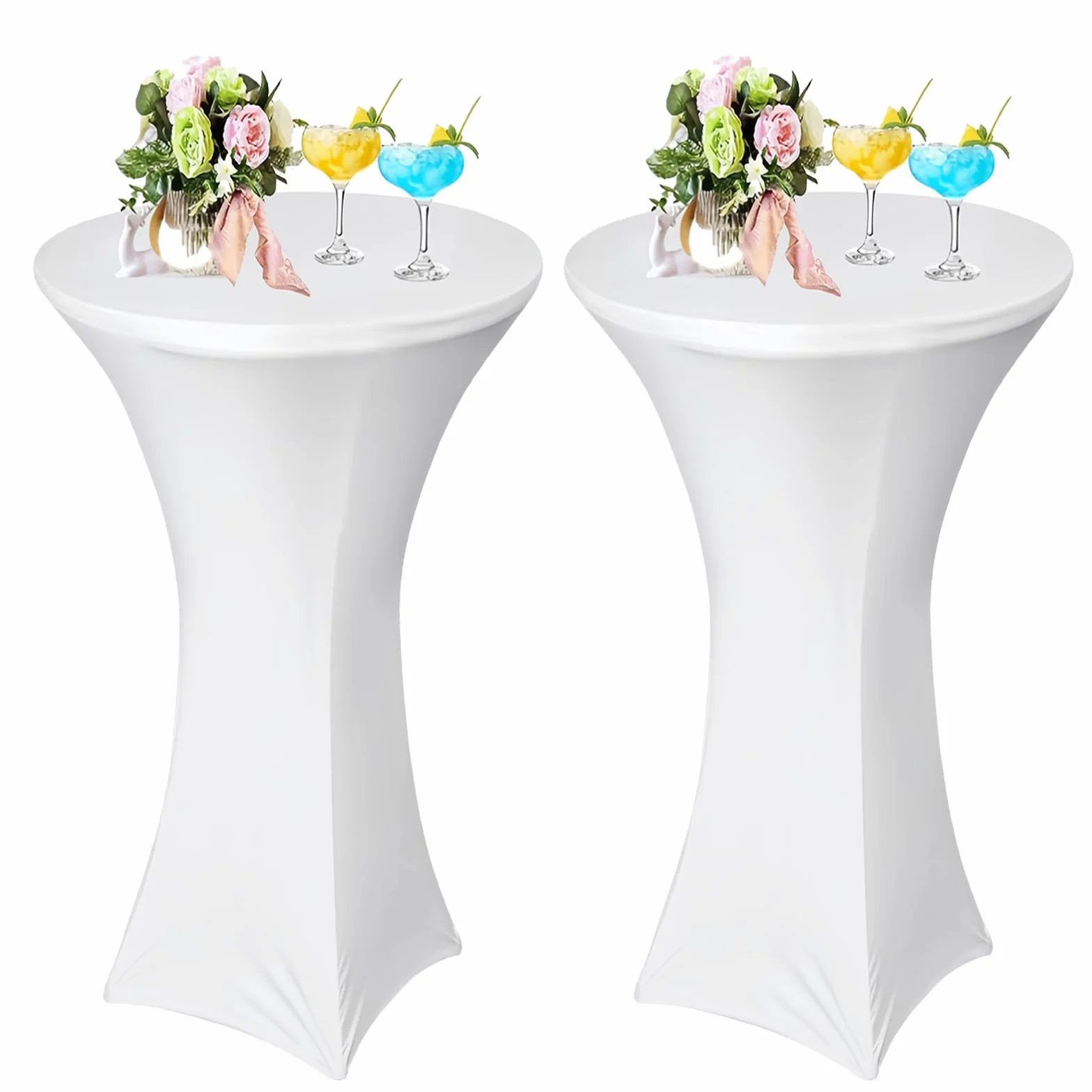 Tovaglia Elastica Cocktail 2 Pezzi per Bar Patio Matrimoni Banchetti Feste